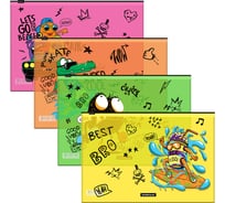 Zip-пакет пластиковый ErichKrause Funny Monsters, B5 ассорти, 12 шт 54920