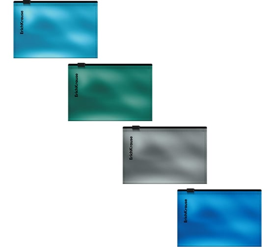 Zip-пакет пластиковый ErichKrause Glossy Ice Metallic, Card Size, непрозрачный, ассорти, 12 шт 54986 1