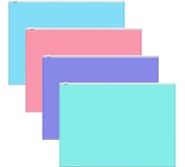 Zip-пакет пластиковый ErichKrause Diagonal Pastel, A4, непрозрачный, ассорти, 12 шт 50338