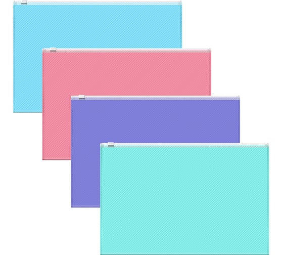 Zip-пакет пластиковый ErichKrause Diagonal Pastel, B5, непрозрачный, ассорти, 12 шт 50339