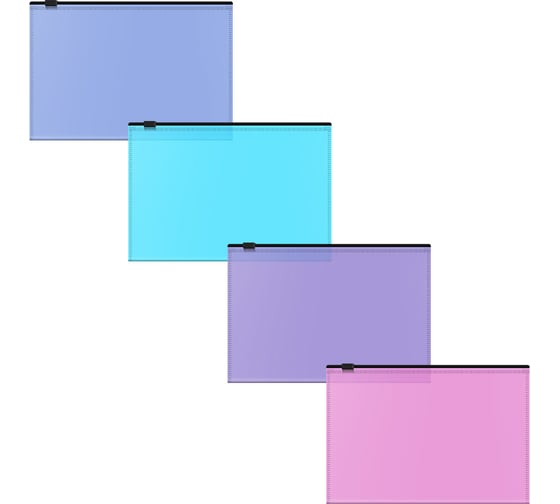 Zip-пакет пластиковый ErichKrause Fizzy Vivid, C6, полупрозрачный, ассорти, 12 шт 53293 1