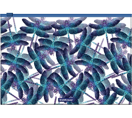 Zip-пакет пластиковый ErichKrause Neon Dragonflies, A4, 12 шт 55347 1