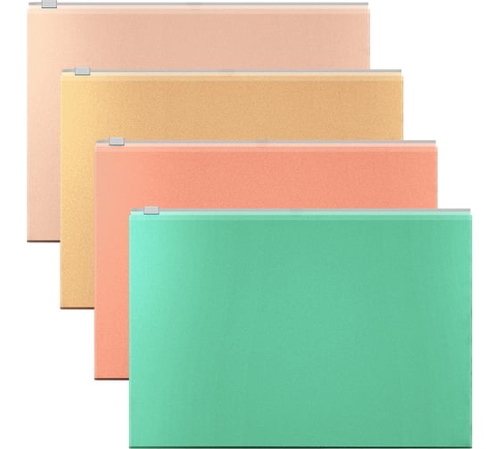 Zip-пакет пластиковый ErichKrause Matt Powder, A4, непрозрачный, ассорти, 12 шт 55005 1
