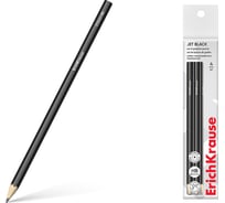 Набор ErichKrause из 4 графитных карандашей Сверхчёрный, шестигранных, ТМ 60713