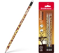 Графитный карандаш ErichKrause Саванна, круглый, с ластиком, ТМ 45621