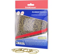 Канцелярские резинки ErichKrause для денег диаметр 40 мм/длина 60 мм, натуральный цвет 59838