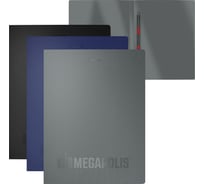 Папка-скоросшиватель ErichKrause пластиковая с пружинным механизмом MEGAPOLIS®, A4, ассорти 50132