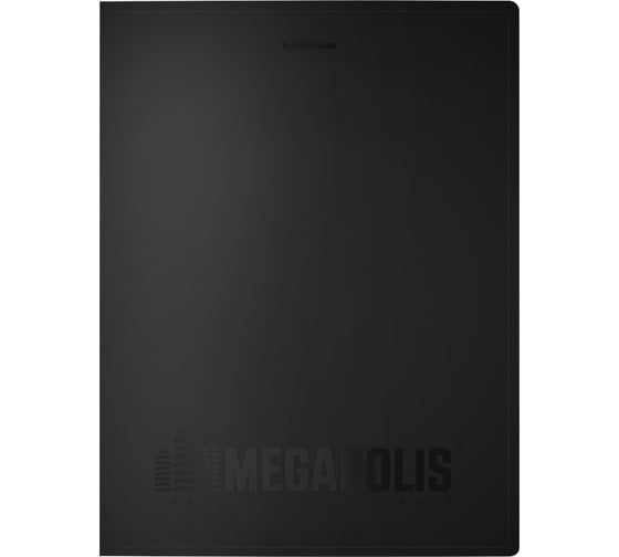 Папка-скоросшиватель пластиковая ErichKrause с пружинным механизмом MEGAPOLIS, A4, ассорти в пакете по 4 шт 50132