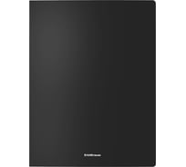 Папка-скоросшиватель ErichKrause пластиковая с пружинным механизмом текстура Песок Классика, A4, черный 50081