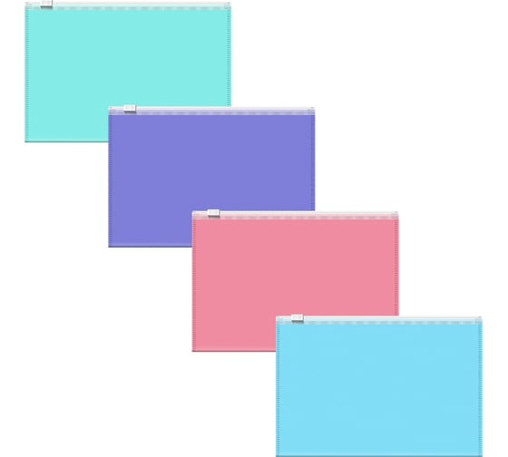 Zip-пакет пластиковый ErichKrause Diagonal Pastel, C6, непрозрачный, ассорти, 12 шт 50340 1