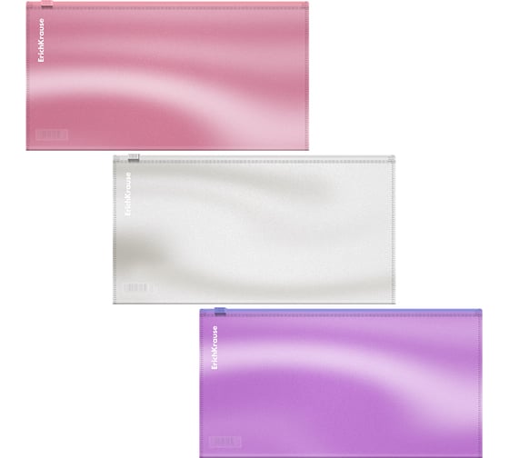 Zip-пакет пластиковый ErichKrause Glossy Candy, Travel, полупрозрачный, ассорти, 12 шт 54990 1