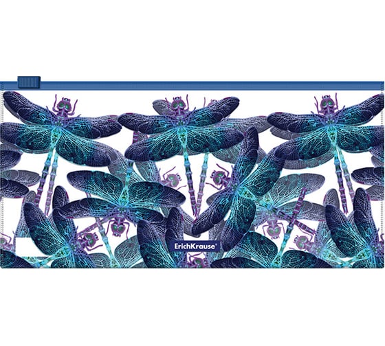 Zip-пакет пластиковый ErichKrause Neon Dragonflies, Travel, 12 шт 55349 1