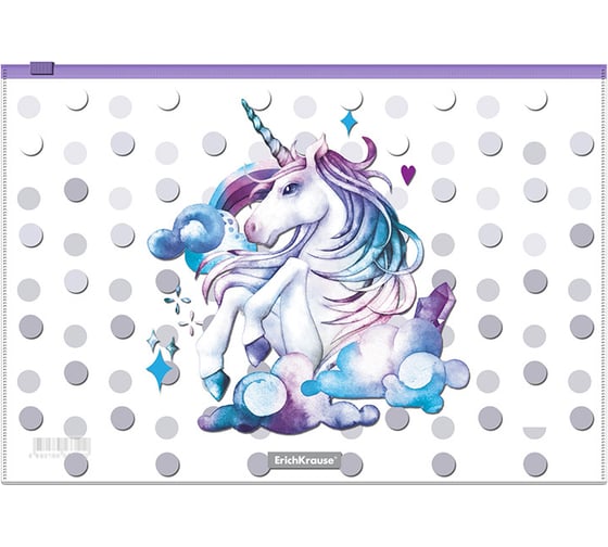 Zip-пакет пластиковый ErichKrause Dream Unicorn, A4, 12 шт 55335 1