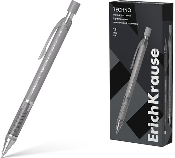 Карандаш механический ErichKrause Techno 0.9 мм, с автоматической подачей грифеля HB, в коробке 12 шт 56014