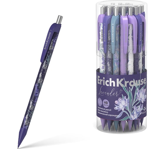 Карандаш механический ErichKrause Lavender 0.5 мм, НВ, в тубусе по 24 шт 56957 1