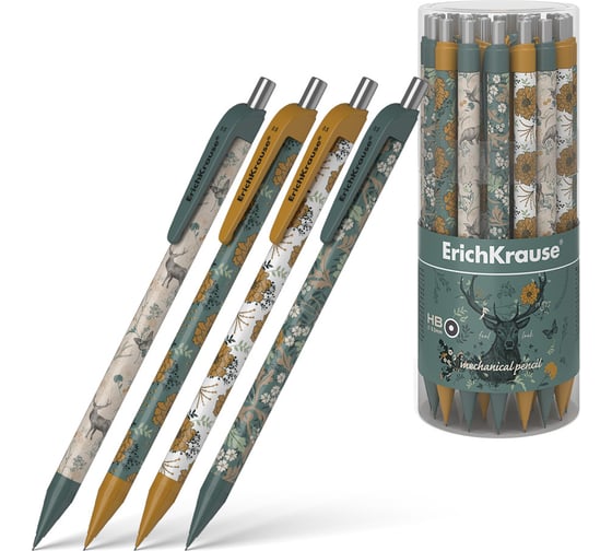 Карандаш механический ErichKrause Natural Life 0.5 мм, НВ, в тубусе по 24 шт 55277 1