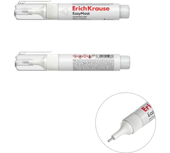 Ручка-корректор ErichKrause EasyMask, 4 мл в дисплее по 12 шт 55988