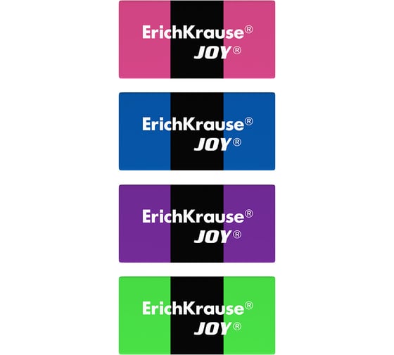 Ластик ErichKrause JOY Rainbow Neon в коробке по 36 шт 46519