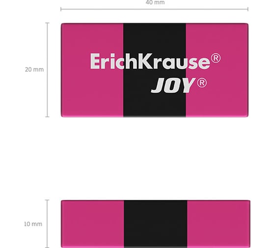 Ластик ErichKrause JOY Rainbow Neon в коробке по 36 шт 46519