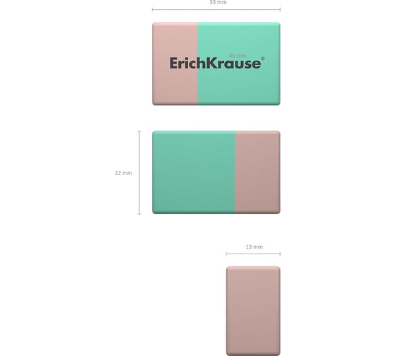 Ластик ErichKrause Nano Soft в коробке по 30 шт 48767