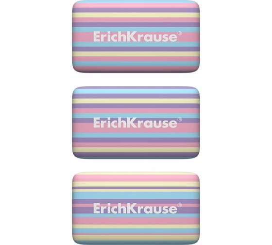 Ластик ErichKrause Pastel Lines в коробке 36 шт 56039