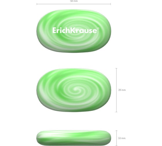 Ластик ErichKrause Color Pebble в коробке 24 шт 56041