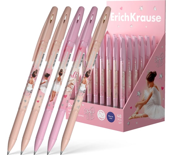 Ручка шариковая ErichKrause R-301 Stick Grip Pointes 0.7, цвет чернил синий 61270 1