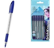 Набор ErichKrause из 8 ручек шариковых U-109 с резиновым хватом Классика 1,0, технология ультраскольжения, цвет чернил синий 63682