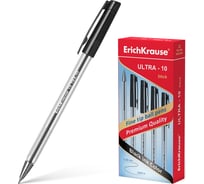 Ручка шариковая ErichKrause ULTRA-10 Stick Classic 0.7, Super Glide Technology, цвет чернил черный (в коробке по 12 шт.) 13874