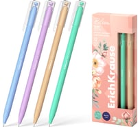 Ручка ErichKrause шариковая Цветущая нежность 0,7, тонкий корпус, цвет чернил синий 61047