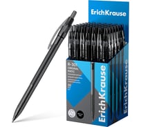 Ручка ErichKrause шариковая автоматическая R-301 1,0, тонированная, цвет чернил черный 60979