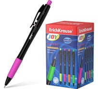 Ручка шариковая автоматическая ErichKrause JOY Matic Grip Accent 0.7, Super Glide Technology, цвет чернил синий (в коробке по 50 шт.) 58407