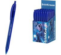 Ручка ErichKrause шариковая автоматическая U-208 1,0, тонированная, технология ультраскольжения, цвет чернил синий 47602