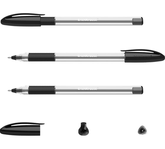 Ручка шариковая ErichKrause U-109 Stick Grip Classic 1.0, Ultra Glide Technology, цвет чернил черный (в коробке по 12 шт.) 53743