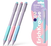 Ручка ErichKrause шариковая ErgoLine® с эргономичным хватом Пастель 0,5, технология суперскольжения, цвет чернил синий 62039