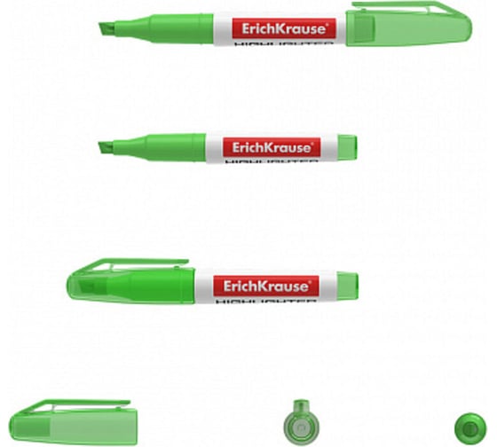 Текстмаркер ErichKrause Visioline V-11 Mini Neon, цвет чернил зеленый в коробке-дисплее 20 шт 56901