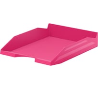Лоток для бумаг ErichKrause пластиковый Office, Bubble Gum, розовый 57942