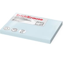 Блок ErichKrause самоклеящийся бумажный 100х75 мм, 100 листов, голубой 61716