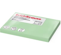 Блок ErichKrause самоклеящийся бумажный 100х75 мм, 100 листов, зеленый 61717