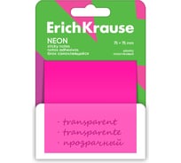 Блок ErichKrause самоклеящийся пластиковый Неон, 75X75 мм, 50 листов, ассорти 61578