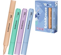 Текстмаркер ErichKrause Visioline V-17 Pastel Bloom, цвет чернил ассорти в коробке по 12 шт 60808