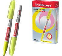 Текстмаркер ErichKrause Visioline V-15 Neon, цвет чернил желтый в коробке по 12 шт 30965