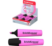 Текстмаркер ErichKrause Visioline V-12 Neon, цвет чернил розовый в коробке-дисплее по 10 шт 32498
