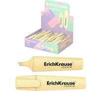 Маркер ErichKrause для выделения текста VisioLine® V-12 Пастель, цвет чернил желтый 60803