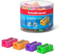 Точилка ErichKrause пластиковая Основа, Неон, ассорти 38013