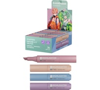 Текстмаркер ErichKrause Visioline V-17 Mini Flex Manga, с гибким наконечником, цвет чернил ассорти в коробке-дисплее по 24 шт 60815