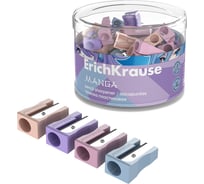 Точилка пластиковая ErichKrause EasySharp, Manga, ассорти в тубусе по 60 шт 61257