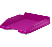 Лоток для бумаг ErichKrause пластиковый Office, Grains, маджента 55550