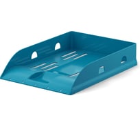 Лоток для бумаг ErichKrause пластиковый Base, Vivid, бирюзовый 57933