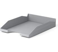 Лоток ErichKrause для бумаг пластиковый Офис, Классика, серый 16250